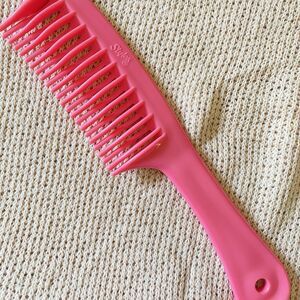 Vintage STYLEX Detangling Hair Comb Styling Hard Plastic Bubble Gum Pink 8.5"